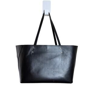 Behno | Large Leather Tote in Black